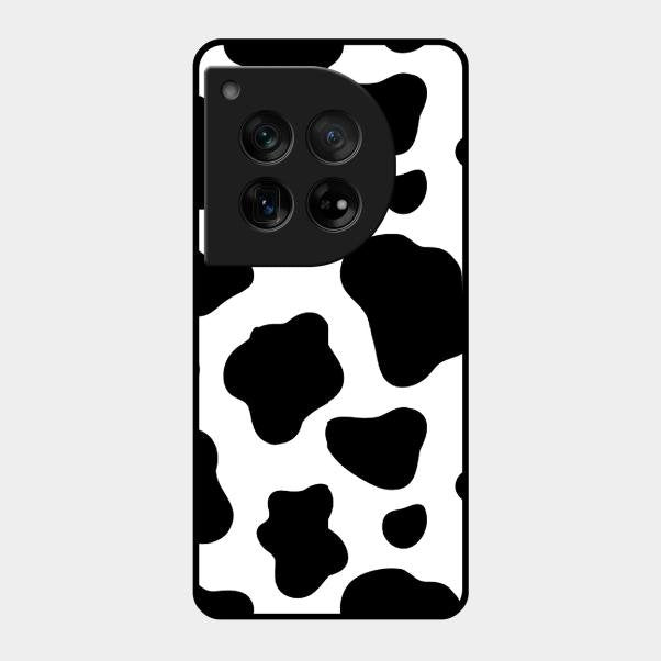 Cow Print Glass Phone Case And Cover For Oneplus 12 5G