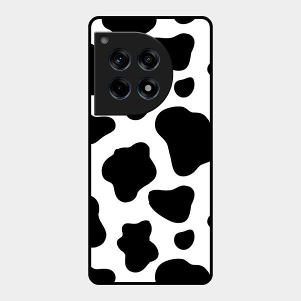 Cow Print Glass Phone Case And Cover For Oneplus 12R 5G
