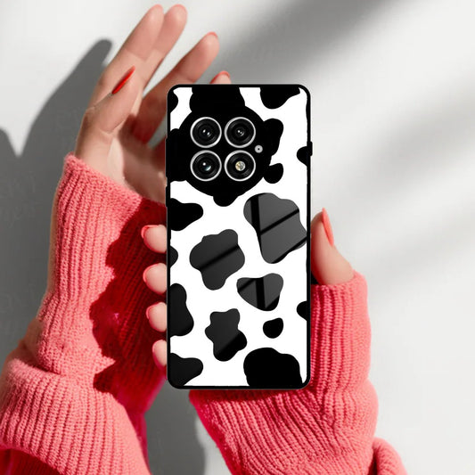 Cow Print Glass Phone Case And Cover For OnePlus