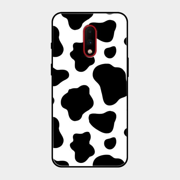 Cow Print Glass Phone Case And Cover For Oneplus 7