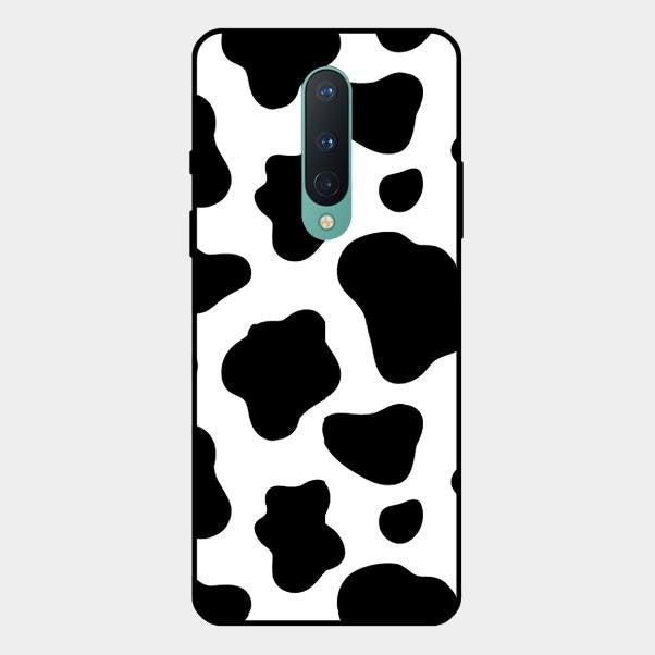 Cow Print Glass Phone Case And Cover For Oneplus 8