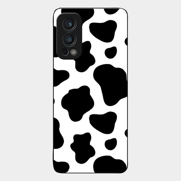 Cow Print Glass Phone Case And Cover For Oneplus Nord 2 5G