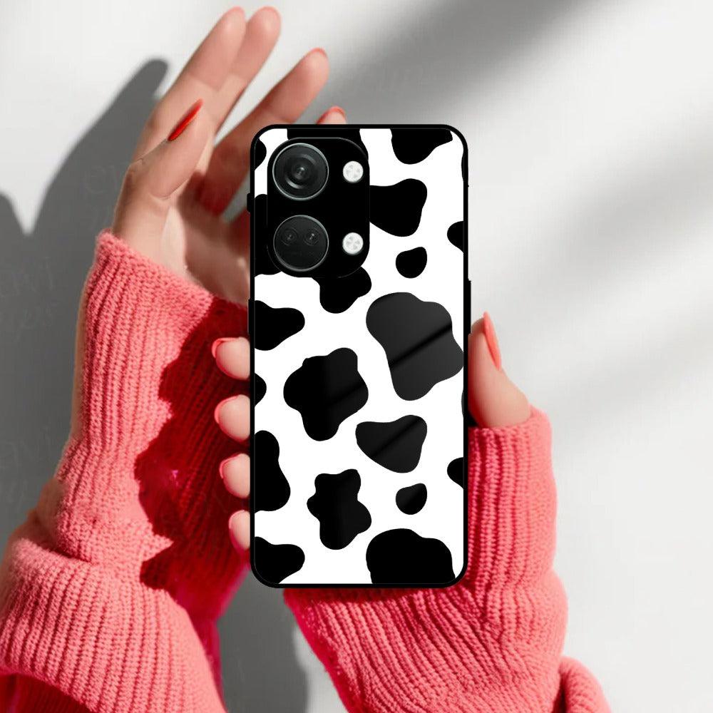 Cow Print Glass Phone Case And Cover For OnePlus