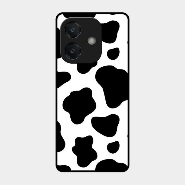 Cow Print Glass Phone Case And Cover For Oppo A3X 5G