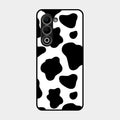Cow Print Glass Phone Case And Cover For Oppo A5 5G