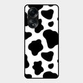 Cow Print Glass Phone Case And Cover For Oppo A58