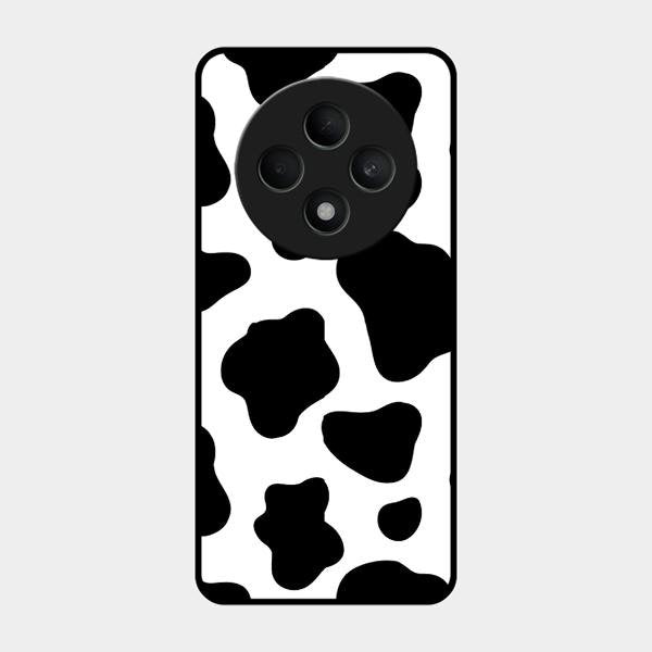 Cow Print Glass Phone Case And Cover For Oppo F27 5G