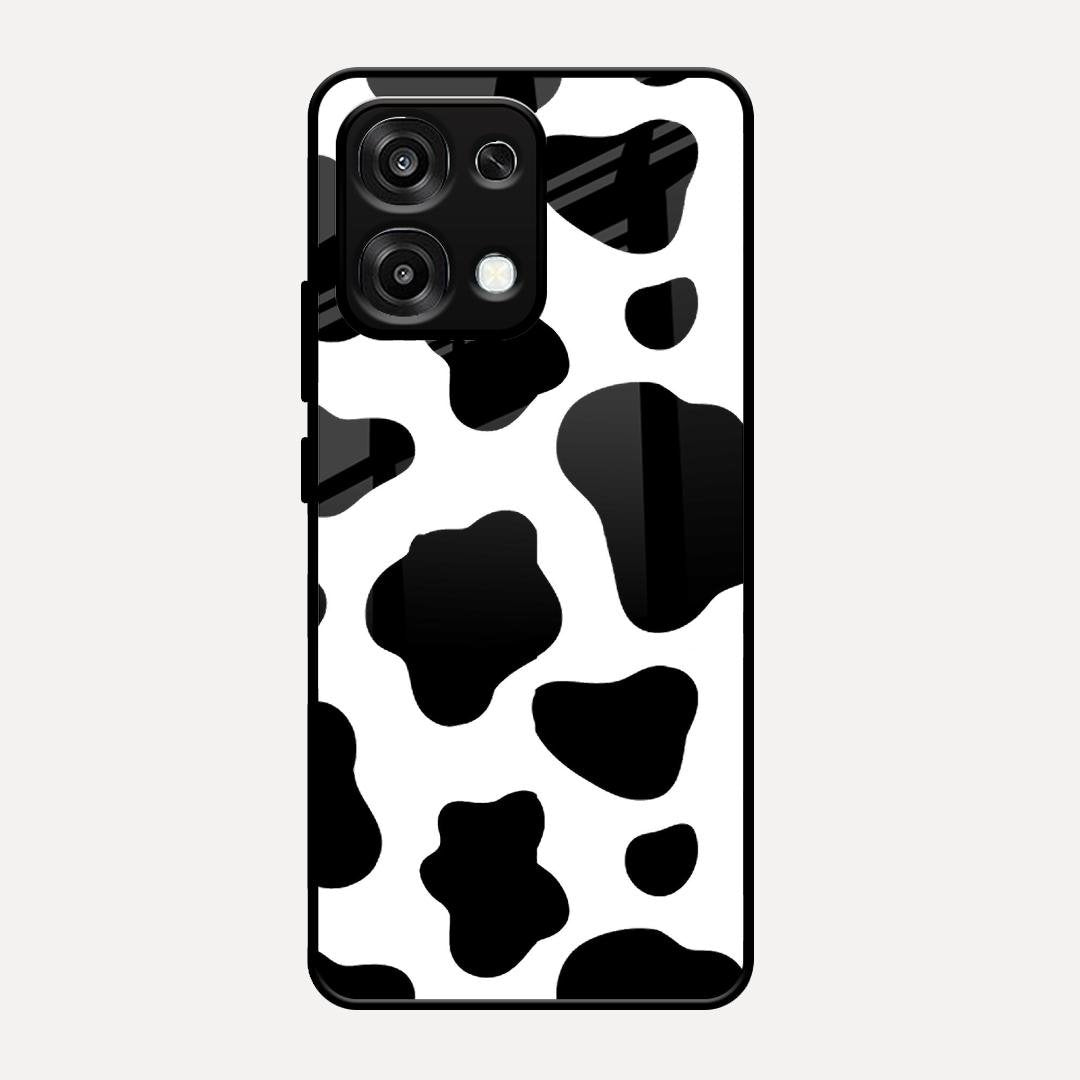 Cow Print Glass Phone Case And Cover For Oppo F31 5G