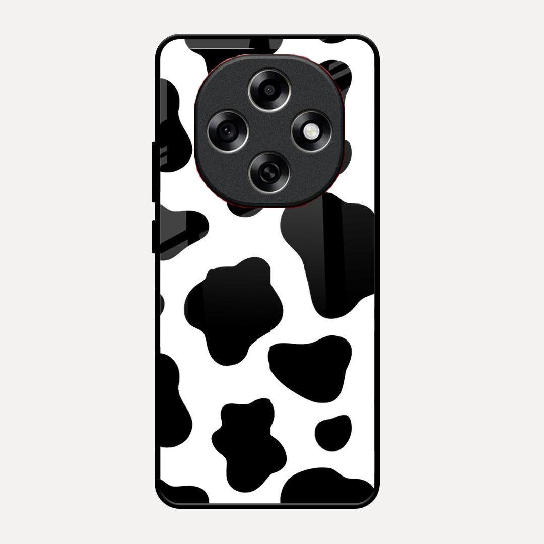Cow Print Glass Phone Case And Cover For Oppo F31 Pro 5G