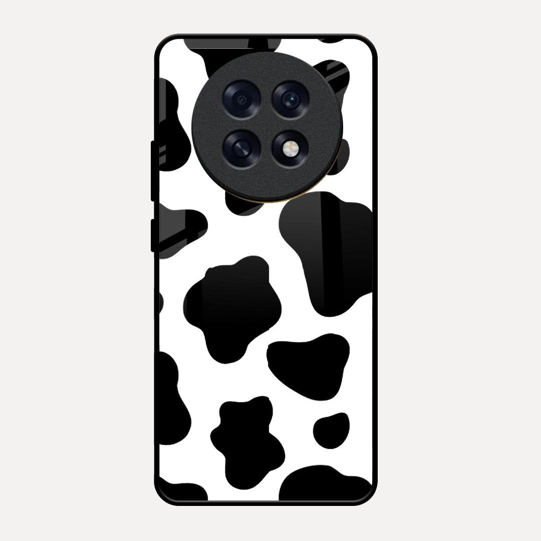 Cow Print Glass Phone Case And Cover For Oppo F31 Pro Plus 5G