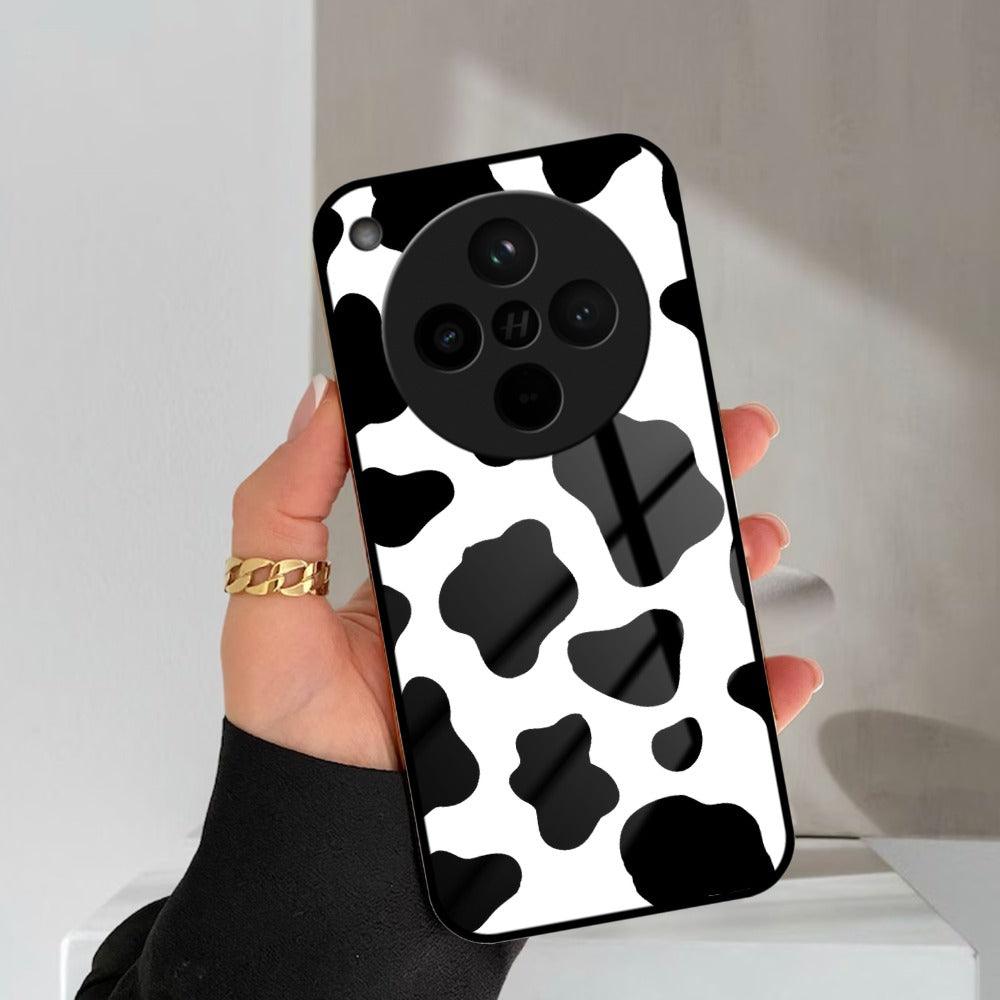 Cow Print Glass Phone Case And Cover For Oppo