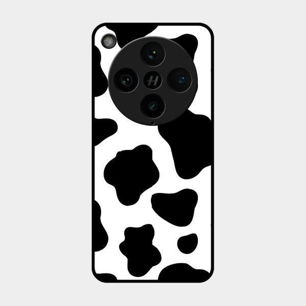 Cow Print Glass Phone Case And Cover For Oppo Find X8 Pro 5G