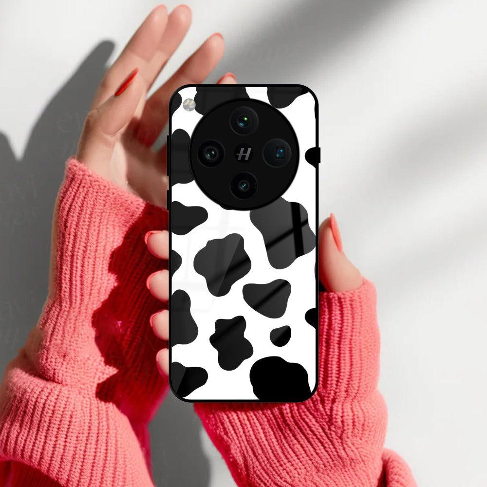 Cow Print Glass Phone Case And Cover For Oppo