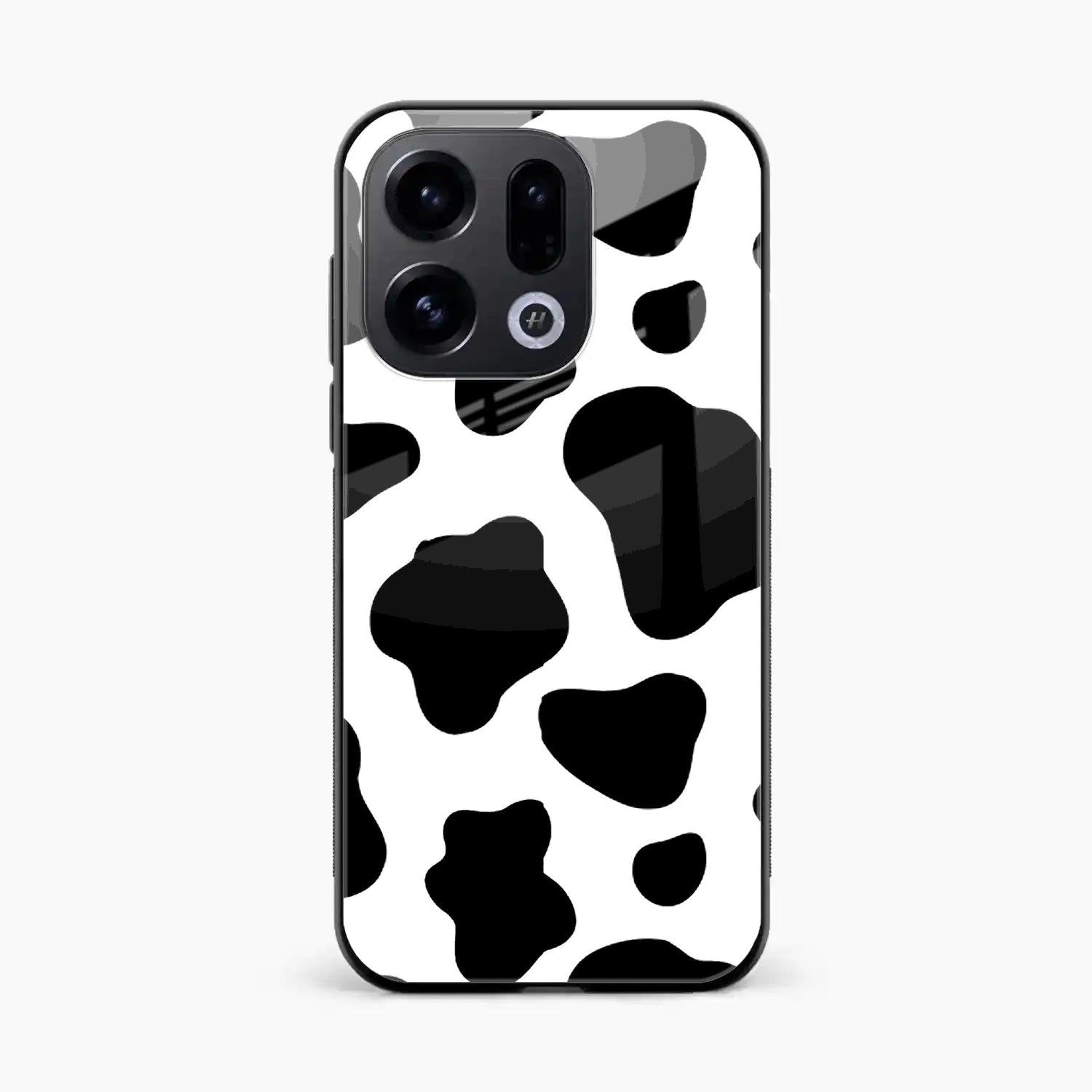 Cow Print Glass Phone Case And Cover For Oppo Find X9 5G