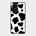 Cow Print Glass Phone Case And Cover For Oppo Reno 10 5G