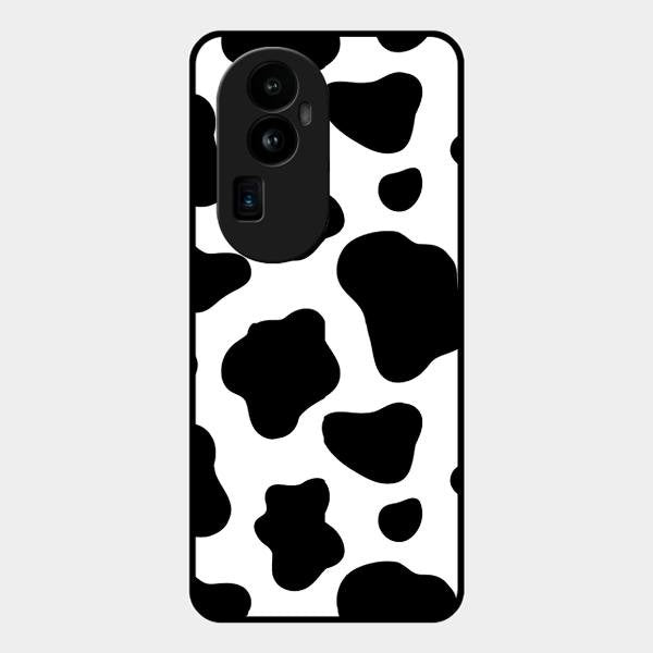 Cow Print Glass Phone Case And Cover For Oppo Reno 10 Pro Plus 5G