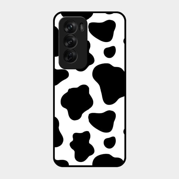 Cow Print Glass Phone Case And Cover For Oppo Reno 12 Pro 5G