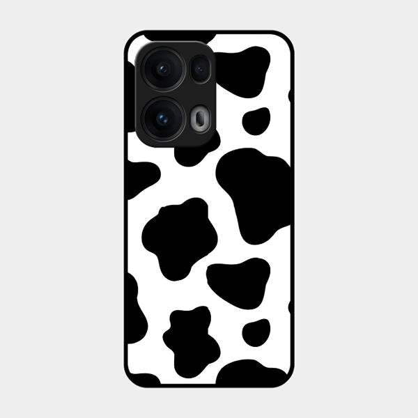 Cow Print Glass Phone Case And Cover For Oppo Reno 13 Pro 5G