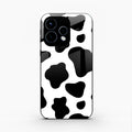 Cow Print Glass Phone Case And Cover For Oppo Reno 15 5G