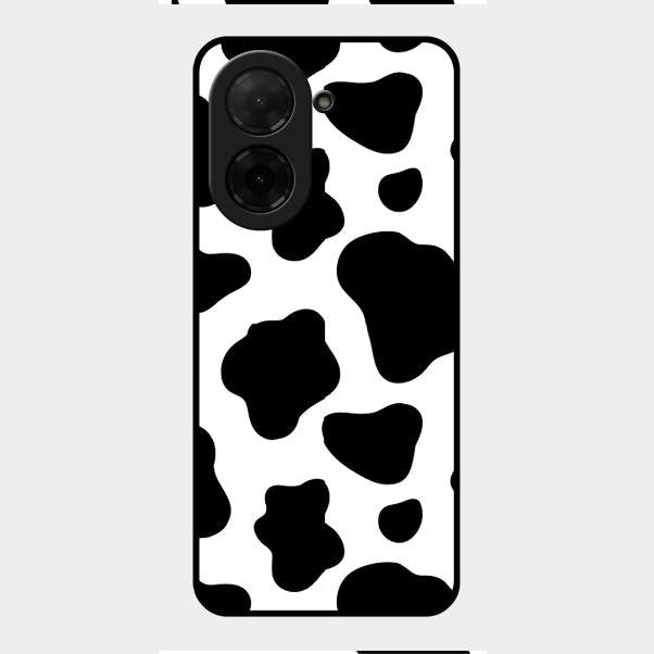 Cow Print Glass Phone Case And Cover For Poco C71