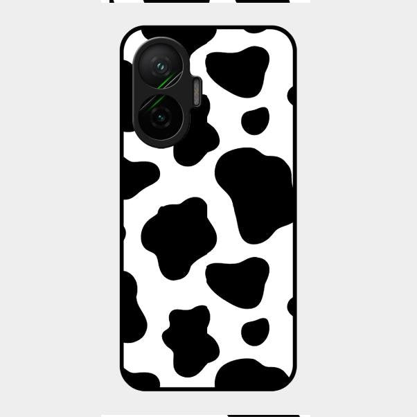 Cow Print Glass Phone Case And Cover For Poco F7 5G