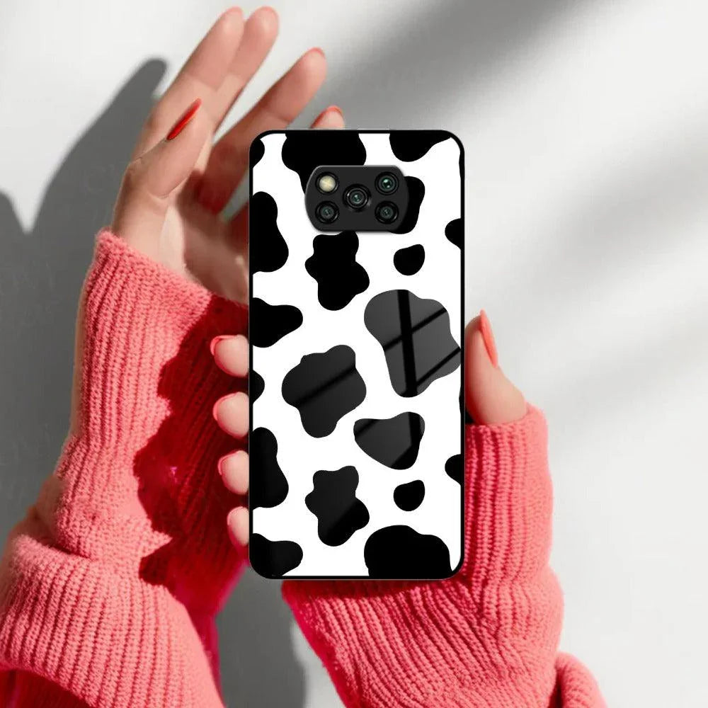 Cow Print Glass Phone Case And Cover for Poco - ShopOnCliQ
