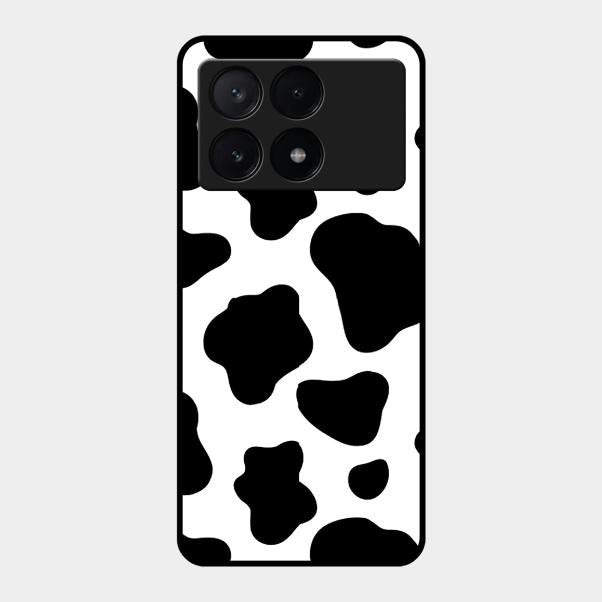 Cow Print Glass Phone Case And Cover For Poco X6 Pro 5G