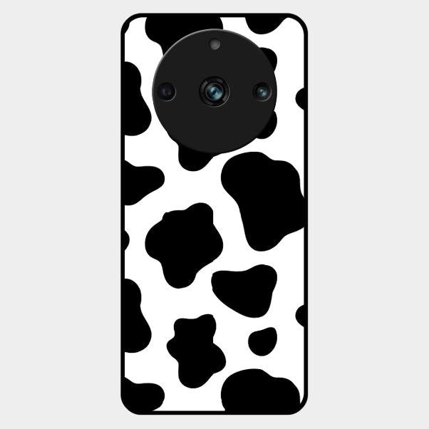 Cow Print Glass Phone Case And Cover For Realme 11 Pro Plus 5G