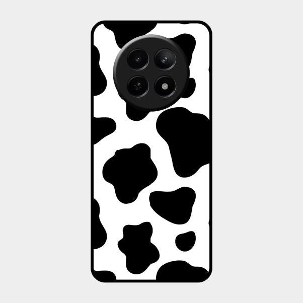 Cow Print Glass Phone Case And Cover For Realme 12 5G
