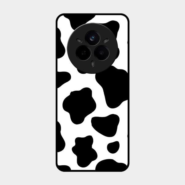 Cow Print Glass Phone Case And Cover For Realme 14 Pro Plus 5G