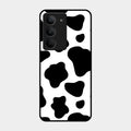 Cow Print Glass Phone Case And Cover For Realme 14X 5G
