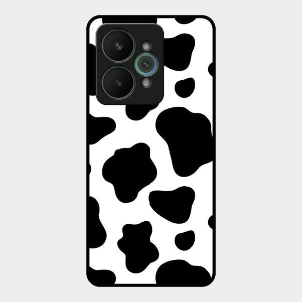 Cow Print Glass Phone Case And Cover For Realme 15 5G