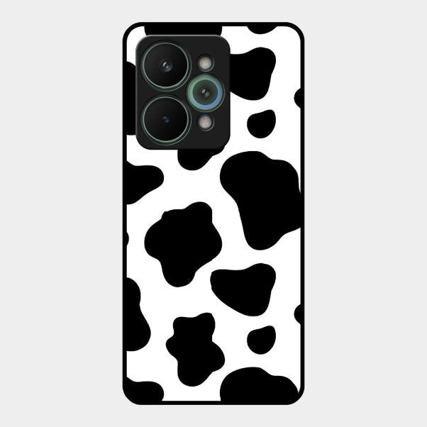 Cow Print Glass Phone Case And Cover For Realme 15 Pro 5G