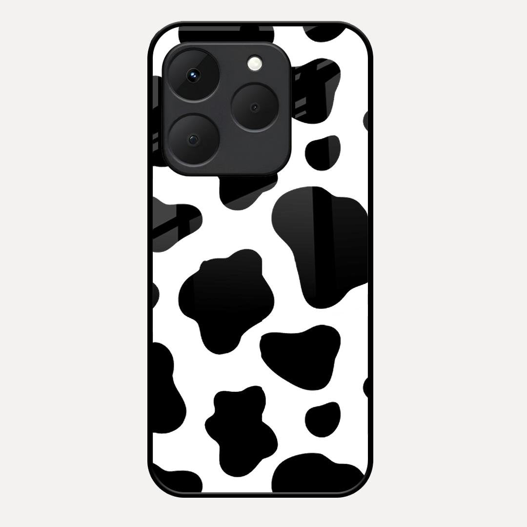 Cow Print Glass Phone Case And Cover For Realme 15T 5G