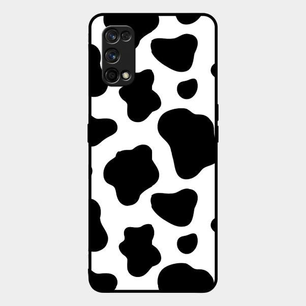 Cow Print Glass Phone Case And Cover For Realme 7 Pro