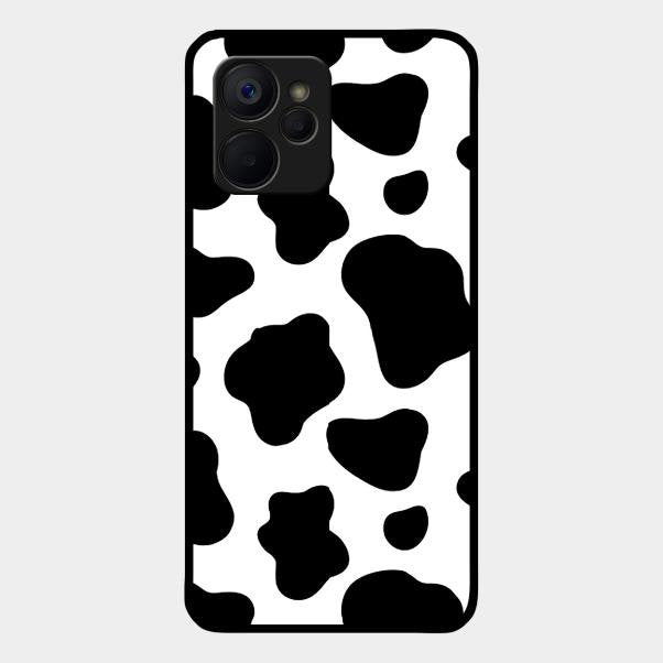 Cow Print Glass Phone Case And Cover For Realme 9I 5G