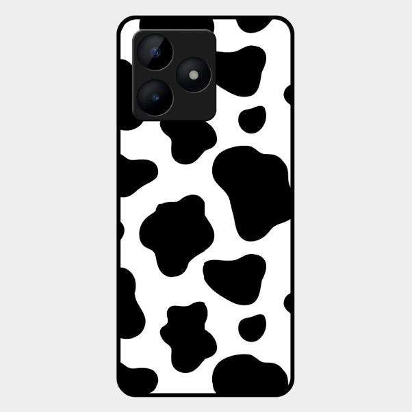 Cow Print Glass Phone Case And Cover For Realme C53