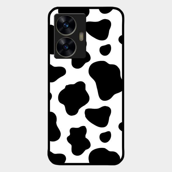 Cow Print Glass Phone Case And Cover For Realme C55