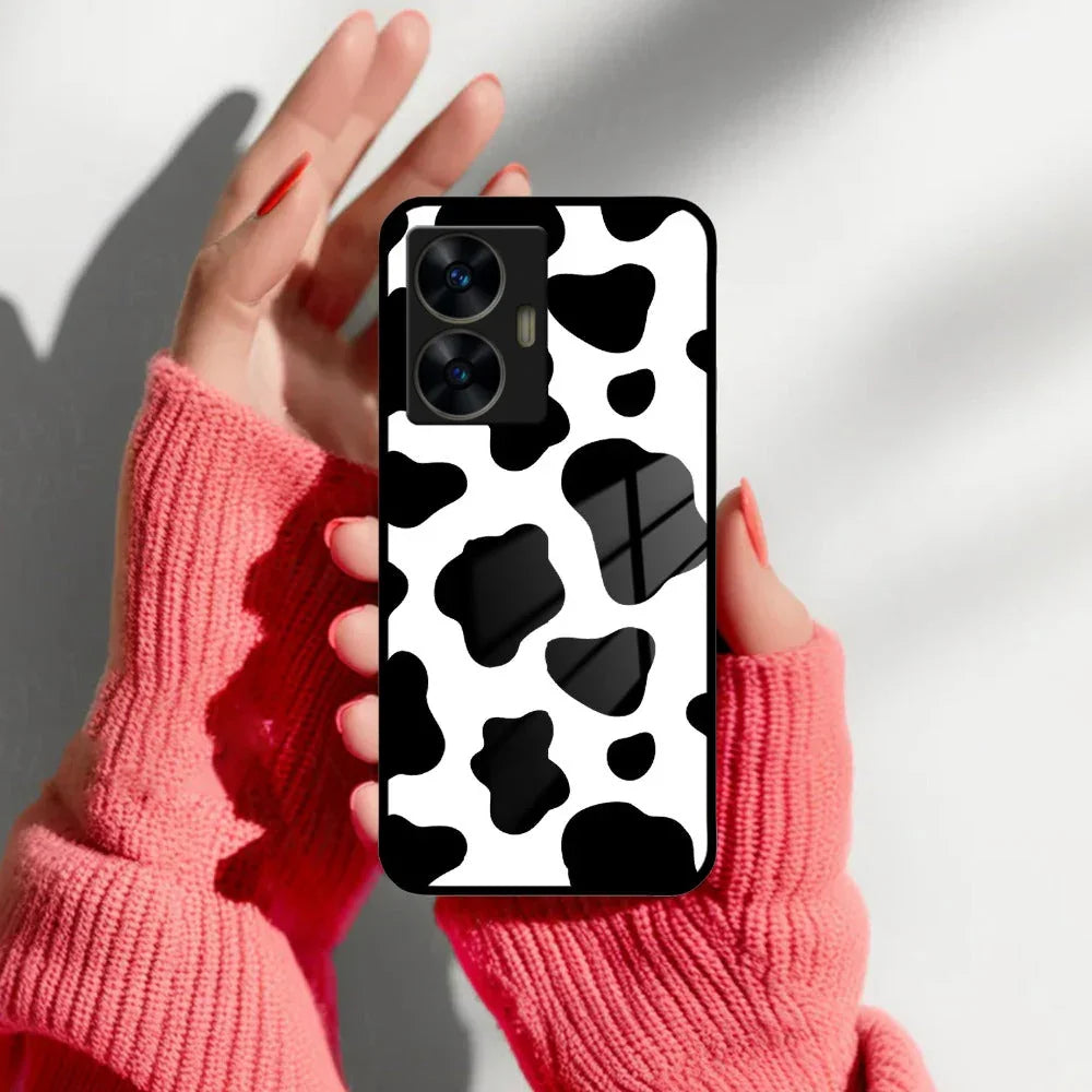 Cow Print Glass Phone Case And Cover For Realme/Narzo - ShopOnCliQ