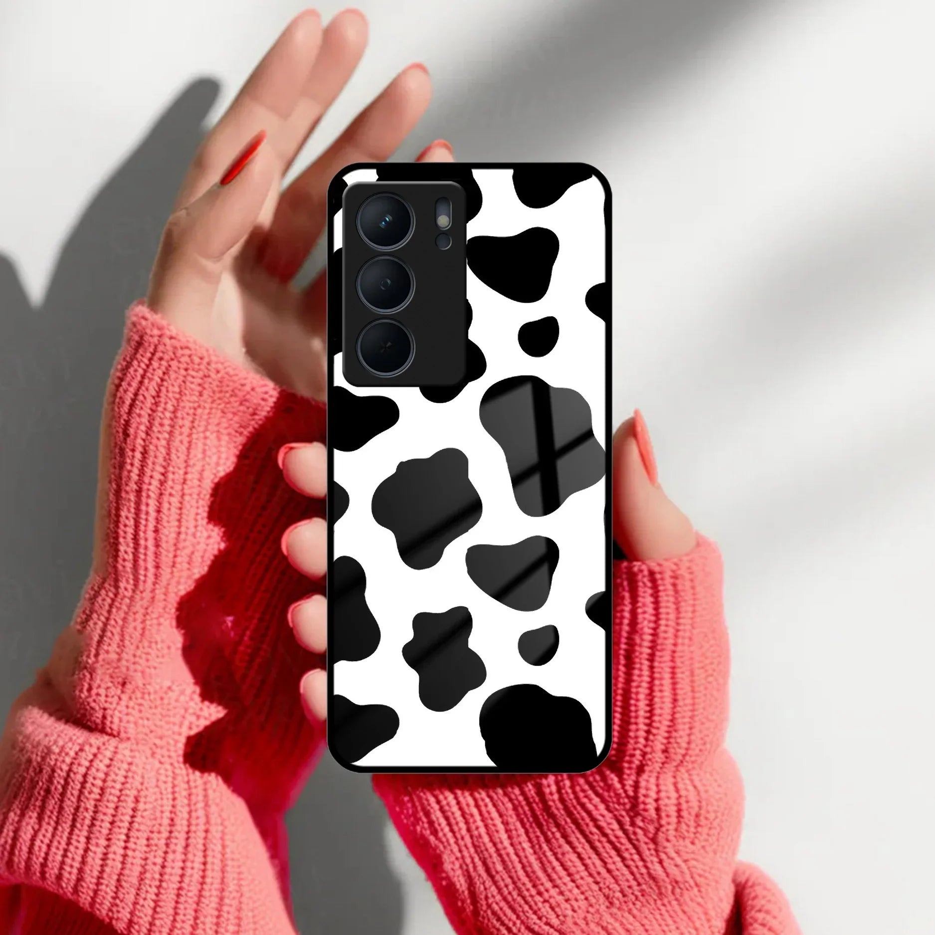 Cow Print Glass Phone Case And Cover For Realme/Narzo - ShopOnCliQ