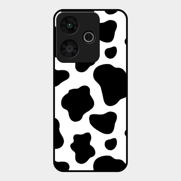 Cow Print Glass Phone Case And Cover For Redmi 13 5G