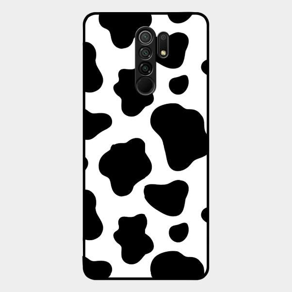 Cow Print Glass Phone Case And Cover For Redmi 9 Prime