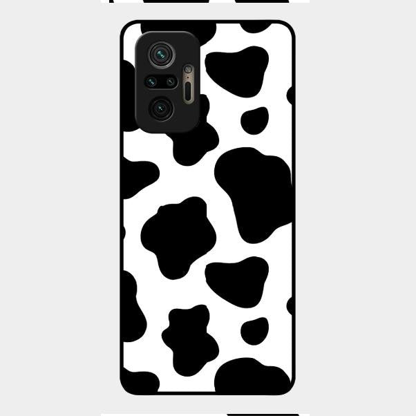 Cow Print Glass Phone Case And Cover For Redmi Note 10 Pro