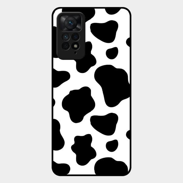 Cow Print Glass Phone Case And Cover For Redmi Note 11 Pro 5G