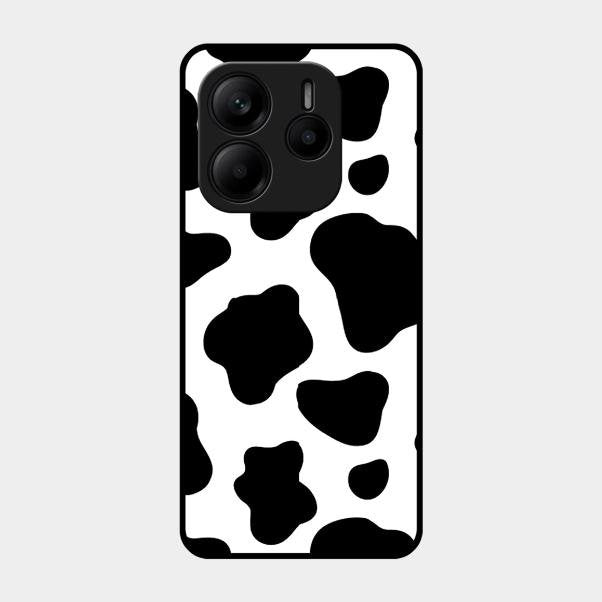 Cow Print Glass Phone Case And Cover For Redmi Note 14 Se 5G