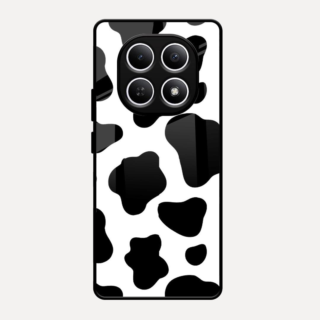 Cow Print Glass Phone Case And Cover For Redmi Note 15 5G