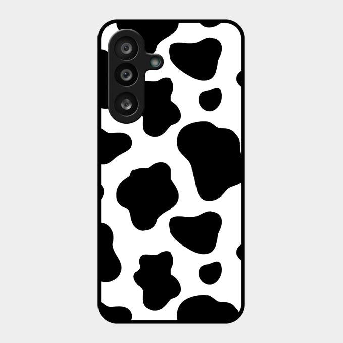 Cow Print Glass Phone Case And Cover For Samsung Galaxy F55 5G