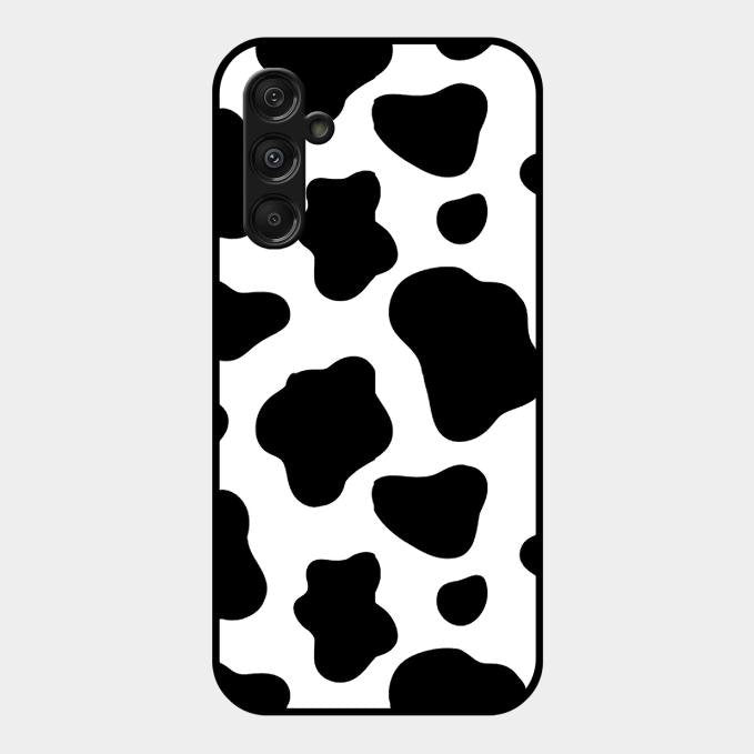 Cow Print Glass Phone Case And Cover For Samsung Galaxy M34 5G