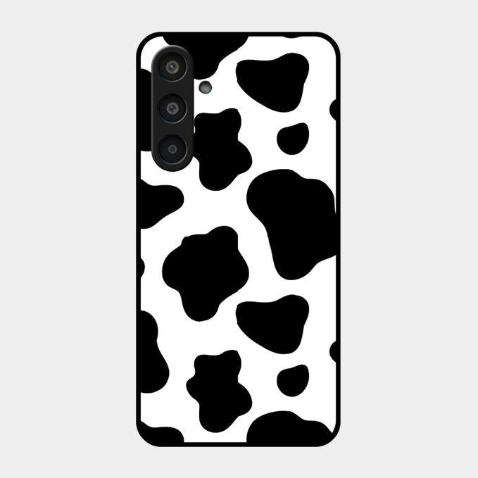 Cow Print Glass Phone Case And Cover For Samsung Galaxy M35 5G