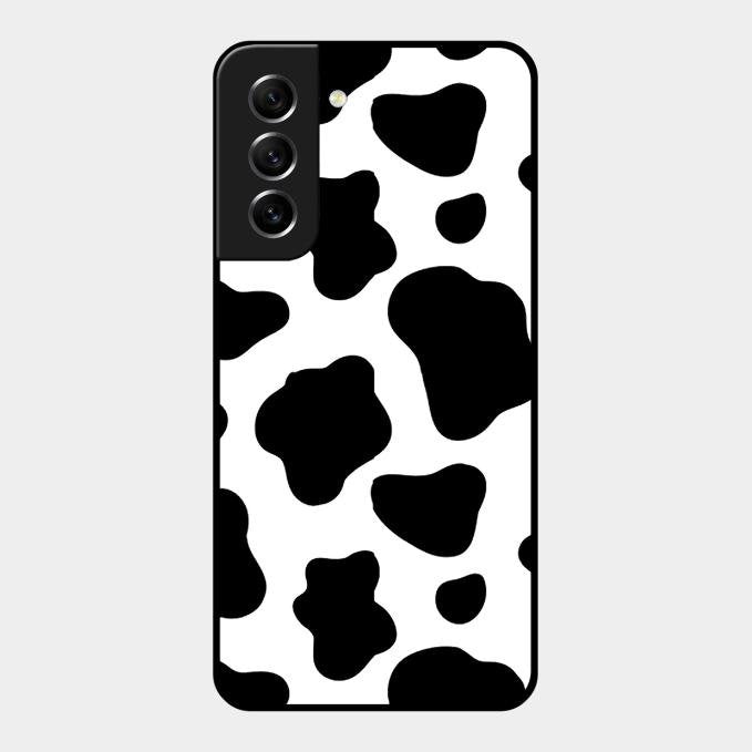 Cow Print Glass Phone Case And Cover For Samsung Galaxy S21 Fe 5G